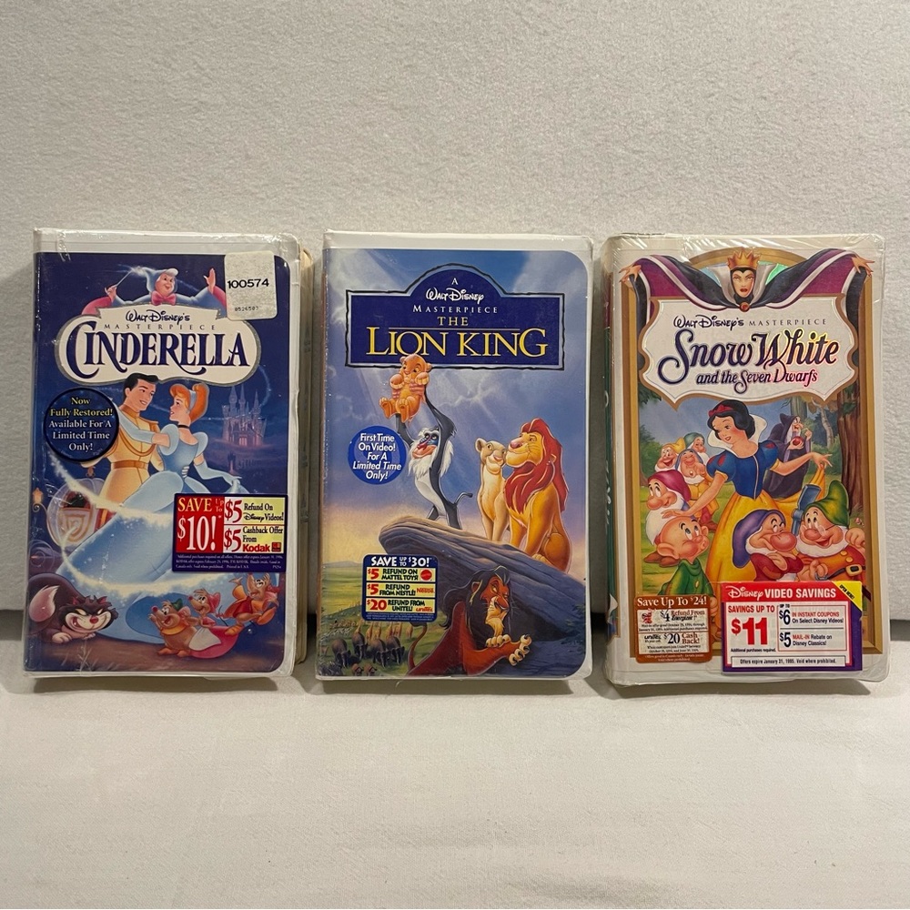 Walt Disney Masterpiece VHS Movies